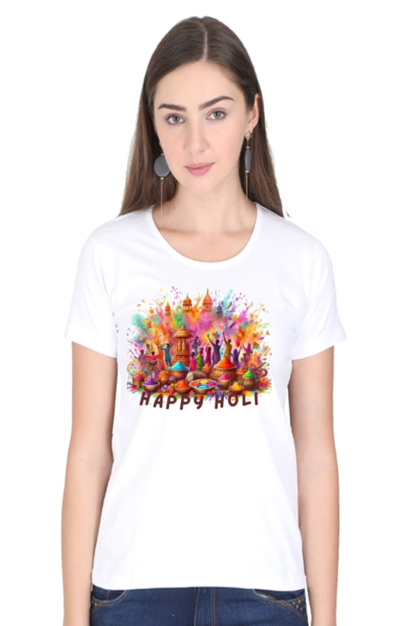 Happy Holi Tshirt for WOMAN - Image 4