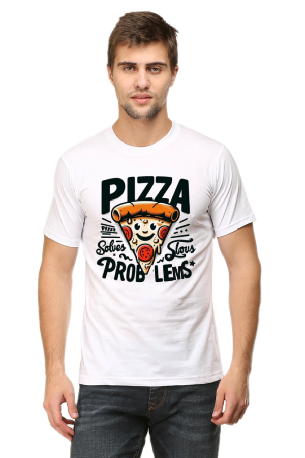 Pizza solves problems Tshirt for MEN - Image 2