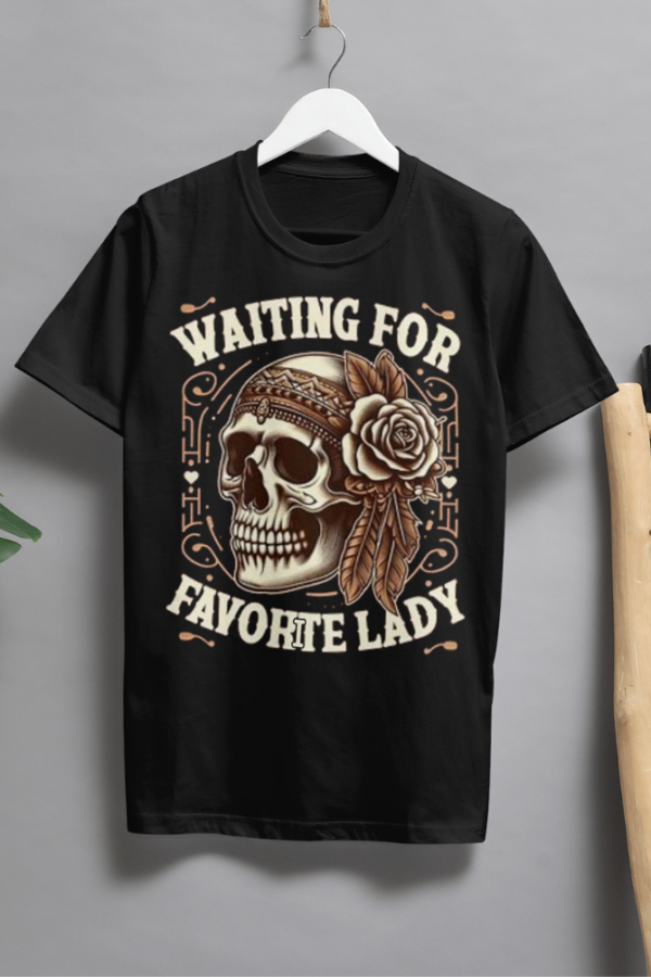 Waiting for my favorite lady Tshirt for MEN - Image 2