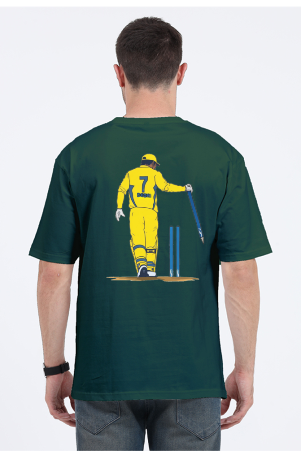 Dhoni one last time Oversized Unisex Tshirt - Image 4