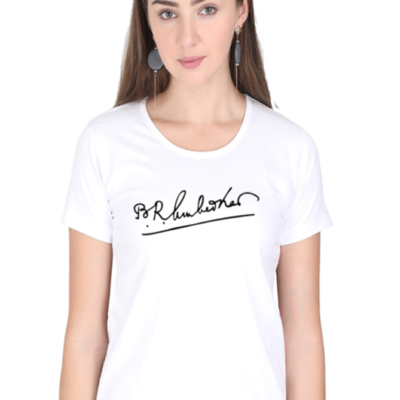 Dr Ambedkar Signature Tshirt for WOMEN