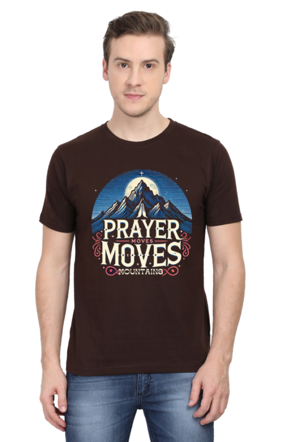 Prayer moves mountains Tshirt for MEN - Image 2