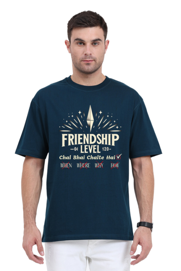 Chal bhai chalte hai UNISEX Oversized Tshirt - Image 4