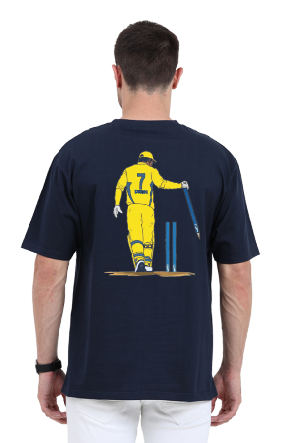 Dhoni one last time Oversized Unisex Tshirt - Image 5