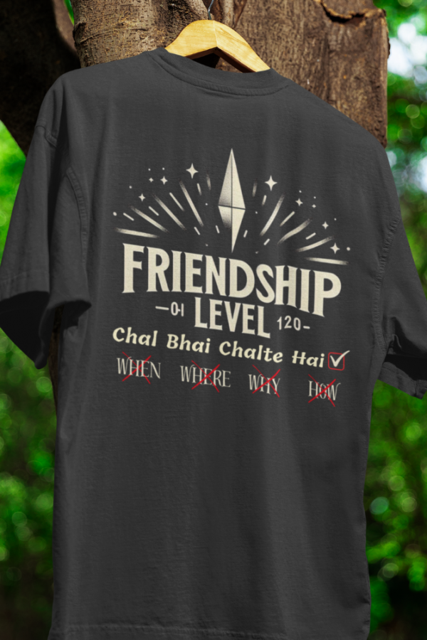 Chal bhai chalte hai UNISEX Oversized Tshirt - Image 2