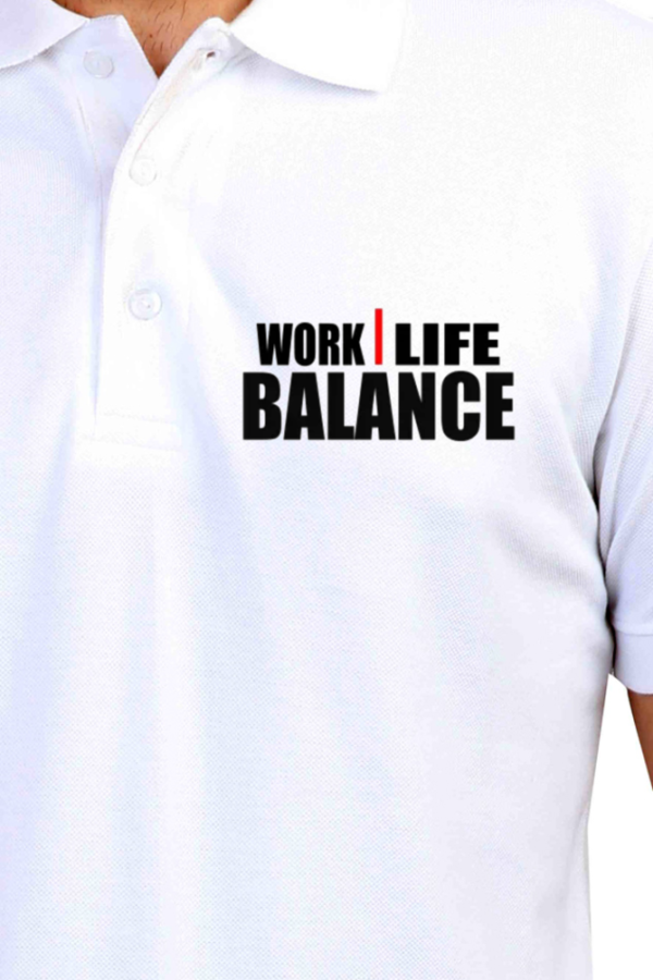 Work life balance UNISEX POLO Tshirt - Image 2