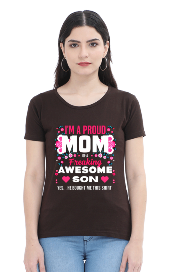 Proud mom of a son standard Tshirt for WOMAN - Image 4