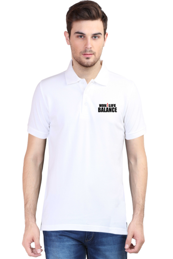 Work life balance UNISEX POLO Tshirt - Image 3