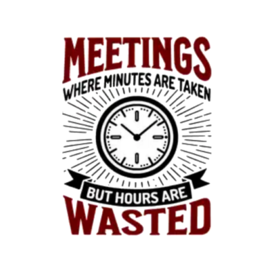 Meetings Wasted office standard Tshirt for MEN