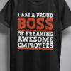 Proud Boss Of Awesome Employees standard Tshirt for MEN - Image 2