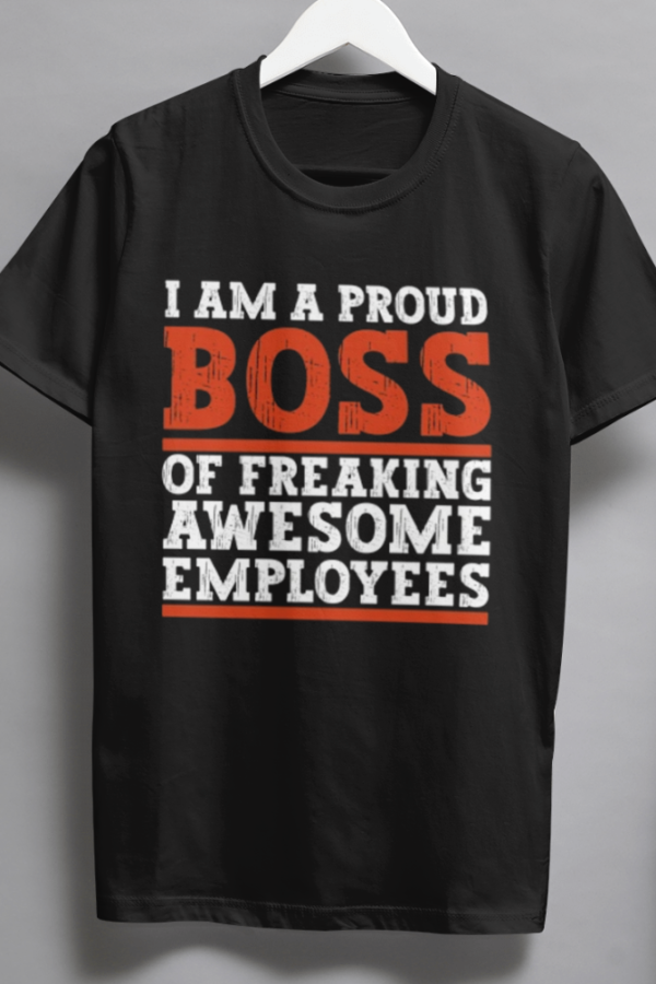 Proud Boss Of Awesome Employees standard Tshirt for MEN - Image 2