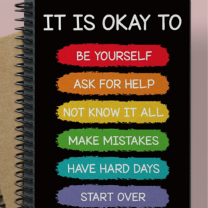 Its ok be yourself notebook for kids