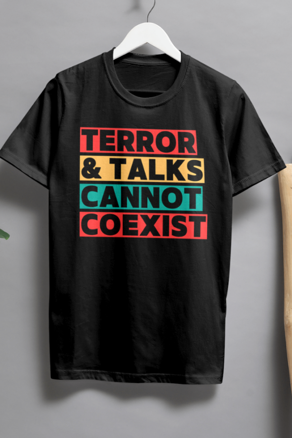 Terror and talks cannot go together Tshirt for MEN - Image 2