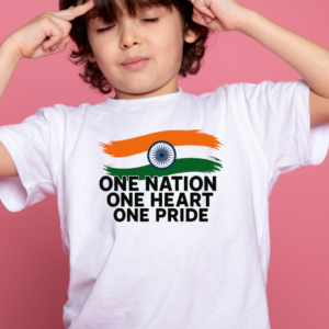 One nation one pride Crew Neck T-Shirt for kids