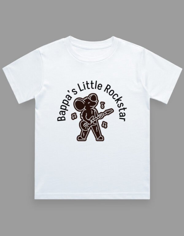 Bappa's little Rockstar Tshirt for Kids - Image 4