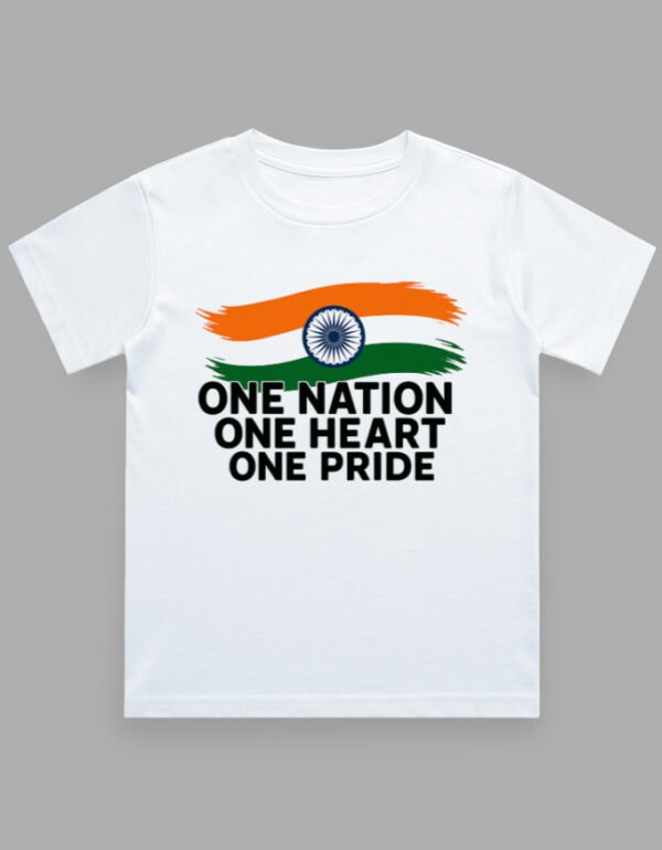 One nation one pride Crew Neck T-Shirt for kids - Image 2