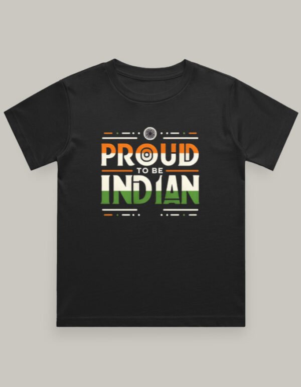 Proud to be Indian Crew Neck T-Shirt for kids - Image 2