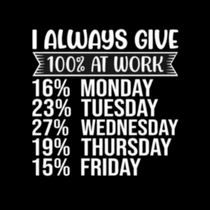 my 100 percent work