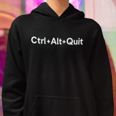 ctrl alt quit hoodie