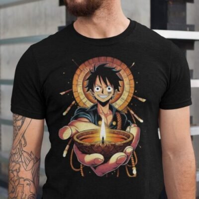 Luffy Diwali Themed Unisex tshirt