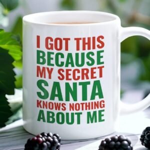 funny secret santa coffee mug