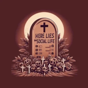Here lies my social life Unisex Oversized T-Shirt