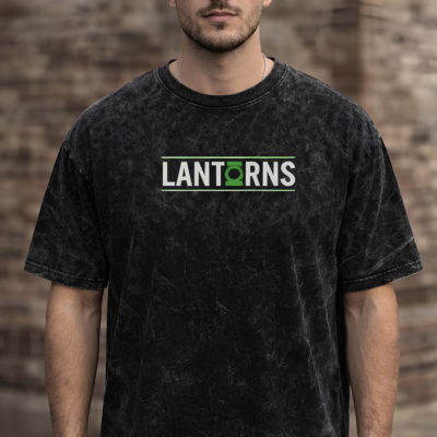 LANTORNS Acid Washed Oversized Tee