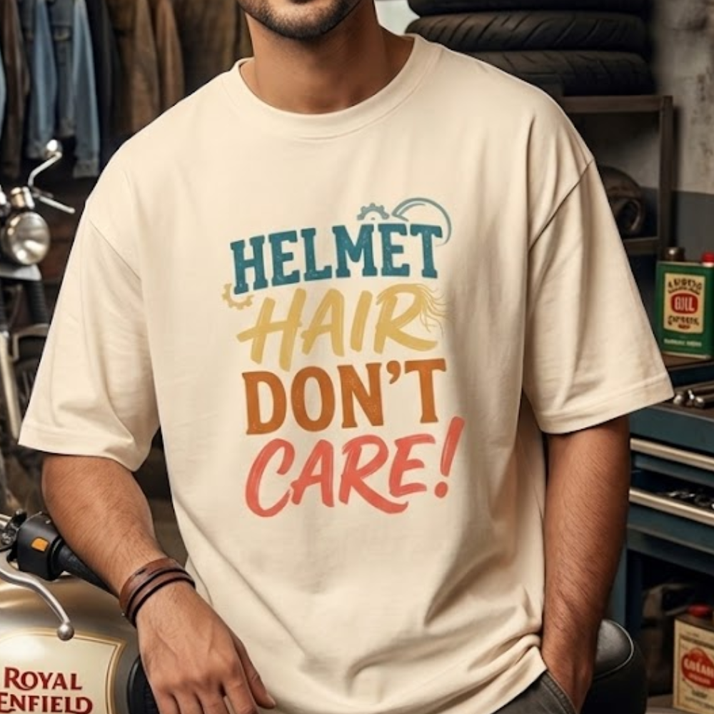 Helmet Hair Don’t Care – Biker Lifestyle Tee Helmet Hair Don’t Care – Biker Lifestyle Tee