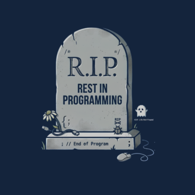 R.I.P. Rest In Programming Oversized Developer T-Shirt
